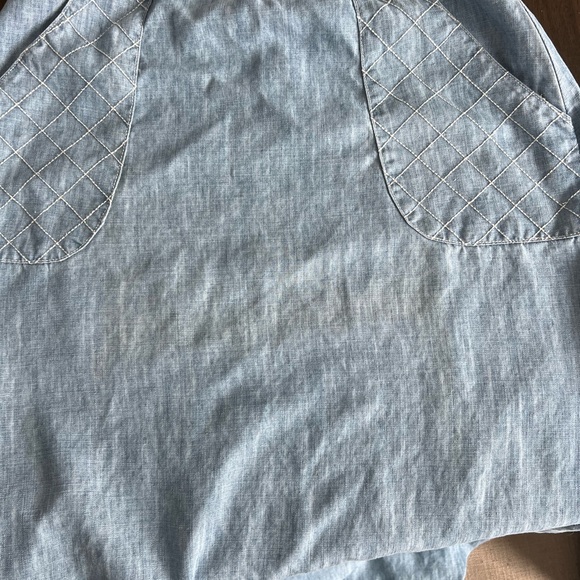 Double D ranch linen blend denim maxi skirt size 4 western - Picture 8 of 8